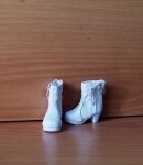 Ботинки для кукол BJD 48 белые (1/6) 4,7см