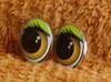Глаза для игрушек - рисованные ГО-30-12з Глаза овальные 30мм
