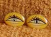 Глаза для игрушек - рисованные ГО-35-4л Глаза овальные 35мм