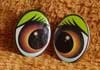 Глаза для игрушек - рисованные ГО-45-25 Глаза овальные 45мм
