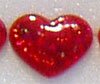 Сердце для игрушек - красное блестящее 20*20мм