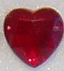 Сердце для игрушек - прозрачное красное 30*30мм