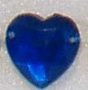 Сердце для игрушек - прозрачное синее 30*30мм