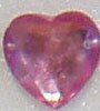 Сердце для игрушек - прозрачное розовое 30*30мм
