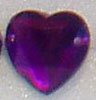 Сердце для игрушек - прозрачное фиолетовое 30*30мм