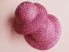 Шляпка для игрушек - солом. розовая 8*15см
