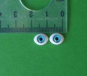 Глаза для кукол овальные 7*9мм Аква-голубые