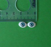 Глаза для кукол овальные 8*12мм Аква-голубые