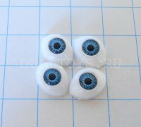 Глаза для кукол, Лодочки - 8*12мм (Аква-голубые)