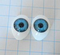 Глаза для фарфоровых кукол - 16*23мм (Аква-голубые)