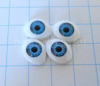 Глаза для кукол, Лодочки - 10*14мм (Аква-голубые)