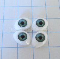 Глаза для фарфоровых кукол - 9*13мм (Зеленые)