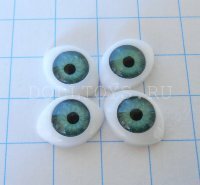 Глаза для фарфоровых кукол - 10*15мм (Зеленые)