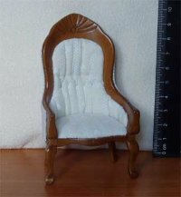 Мебель для кукол - Кресло, белое, (дерево)