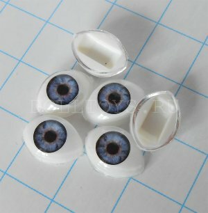 Глаза для кукол, акриловые - 12x8мм (01-BLUE) 