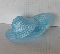 Шляпка для кукол - 8х15см (голубая)