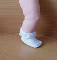 Носочки для кукол с кружевом