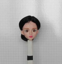 Парик для куклы, ручной работы, ELITE - А47-Black (15-17cm)