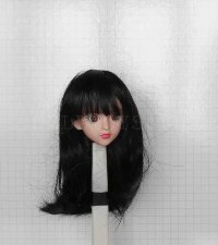 Парик для куклы, ручной работы, ELITE - А2110-black (15-17см)