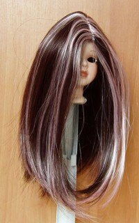 Кукольный парик ручной работы, марки ELITE - А2127-33/pink (15-17cm)