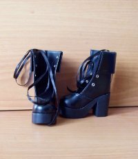 Ботинки для кукол BJD 26 черные (1/3) 7,5см