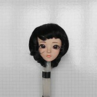 Парик для куклы, ручной работы, ELITE - A2105-black (23-25см)