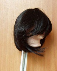 Кукольный парик ручной работы, марки ELITE - А2141-black (15-17см)