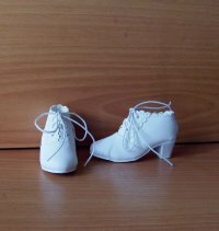 Туфли для кукол BJD 57 белые (1,3) 7,5см