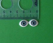 Глаза для кукол овальные 10*15мм Серо-голубые