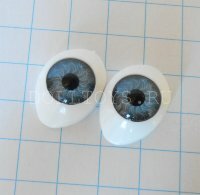 Глаза для фарфоровых кукол - 15*21мм (Серо-голубые)