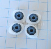 Глаза для фарфоровых кукол - 11*16мм (Серо-голубые)