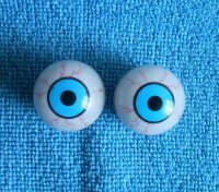 Глазки - лупоглазки, бегающие - 28мм - синие